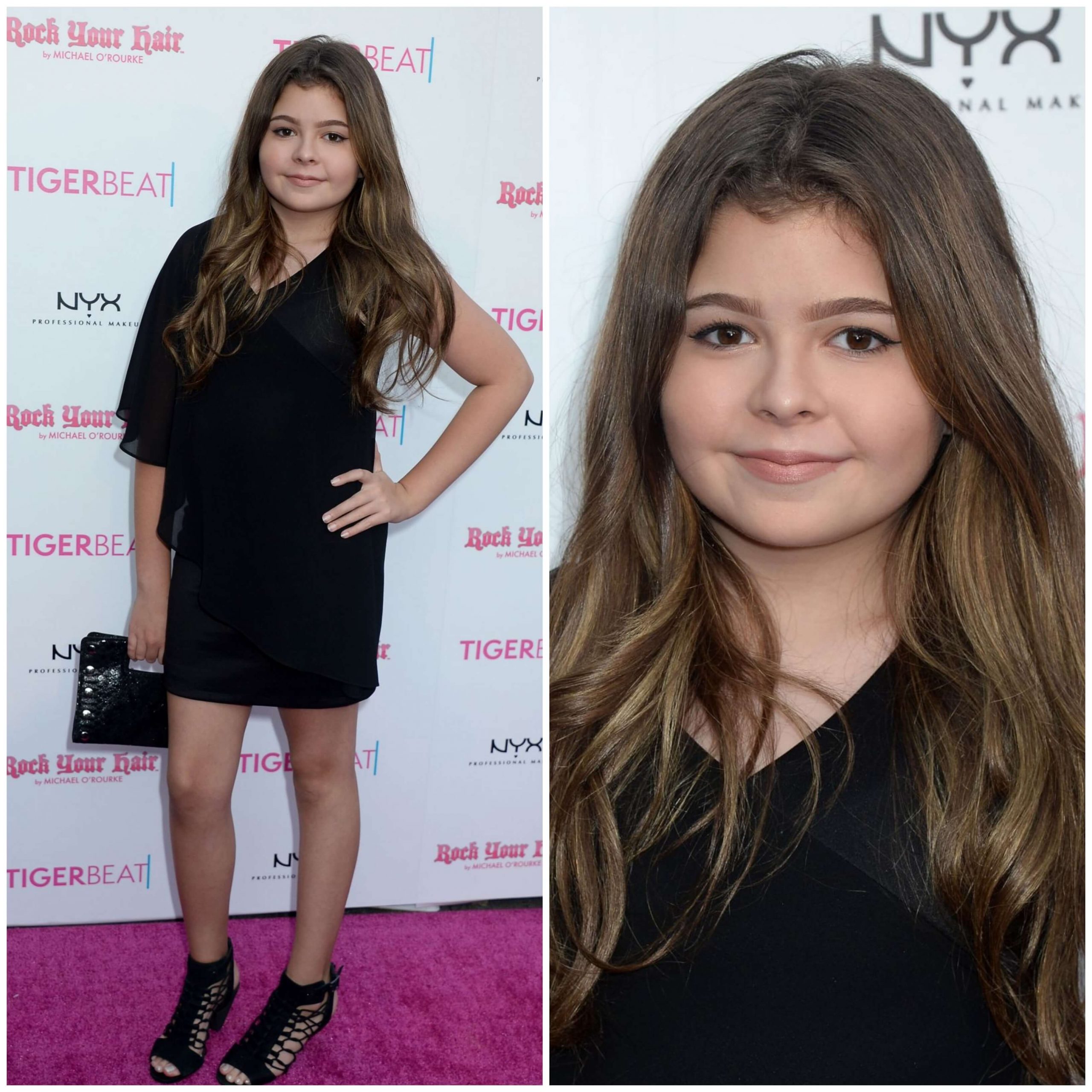 Addison Riecke Killer Look In Black Outfit At TigerBeat Official Teen Choice Awards Pre-Party