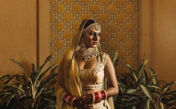 Additi Gupta Regal Yellow Bridal Look