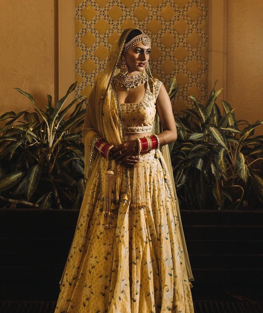 Additi Gupta Regal Yellow Bridal Look
