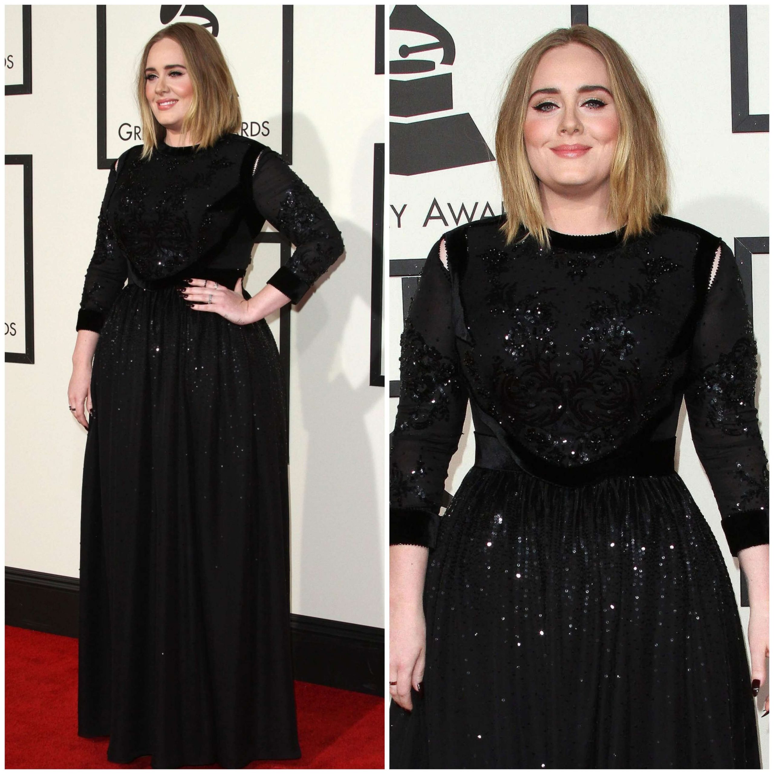 Adele In Beautiful Black Gown At Red Carpet
