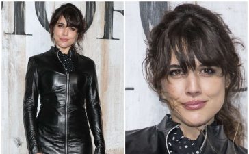 Adriana Ugarte Christian Dior Couture Cruise Collection in Black Leather Jacket