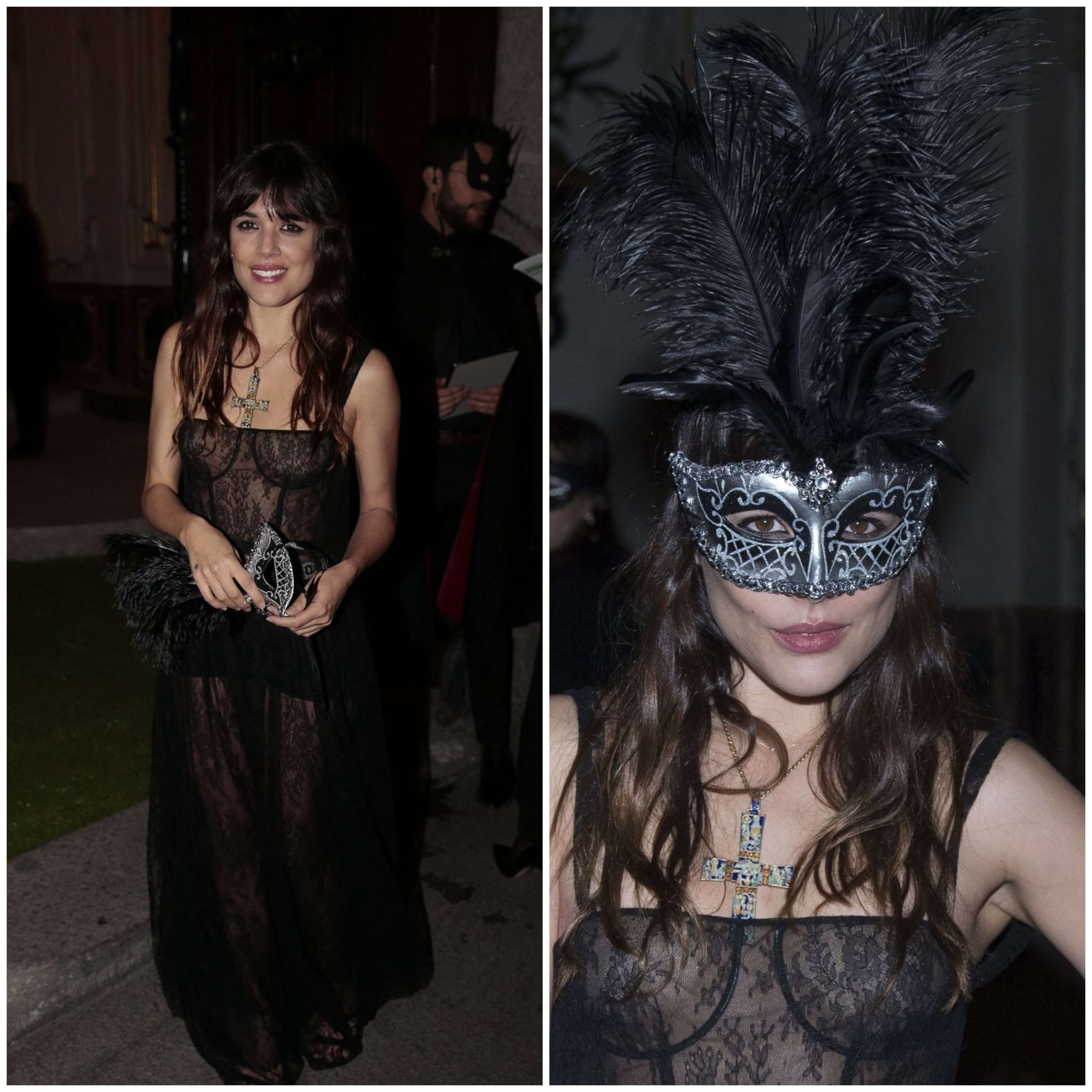 Adriana Ugarte Sexy & Chic Look In Black Sheer Gown At Dior Party