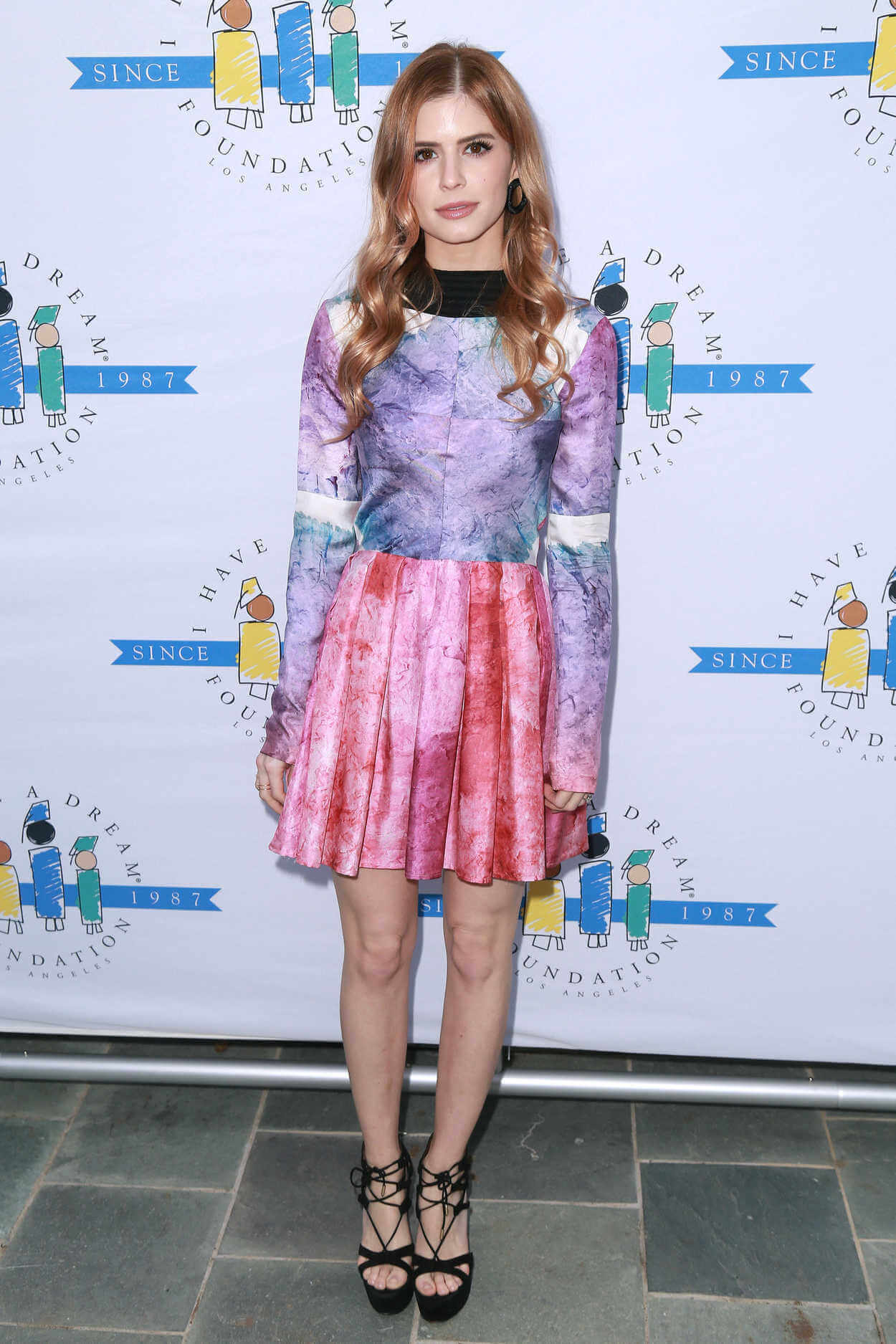 Carlson Young Vibrant Look In Pleated Full Sleeves Dress