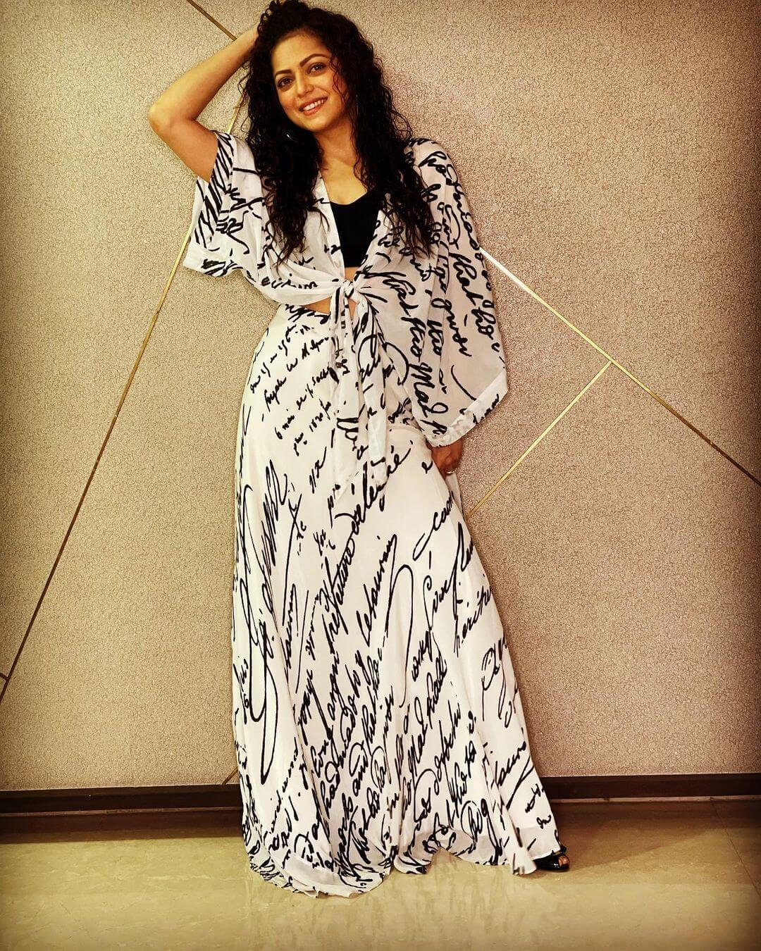 Gorgeous Drashti Dhami In Digital Printed White Co-Ord Set Perfect Summer Wear