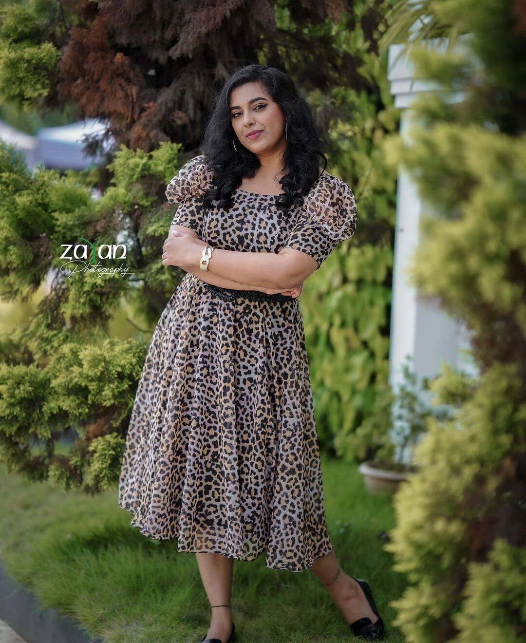 Jewel Mary In Animal Print Dress