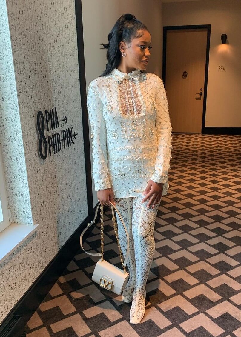 Keke Palmer Had An All White Fashion Moment In A Signature Valentino Outfit