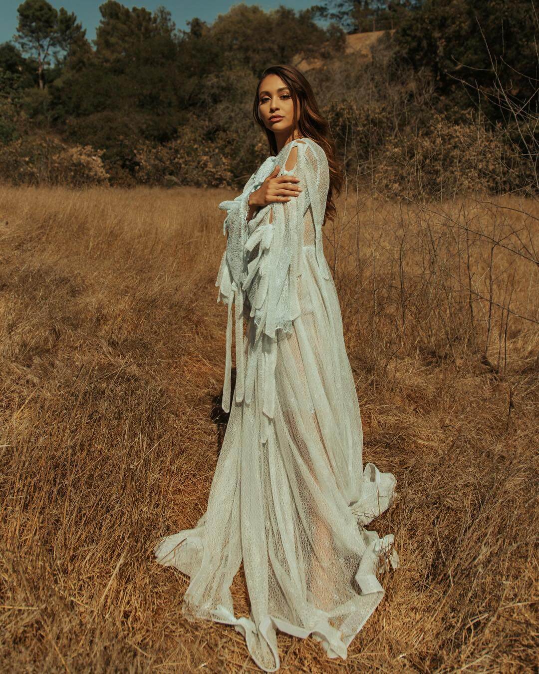 Lindsey Morgan - Soft Girl Glam in a Flowy Gown