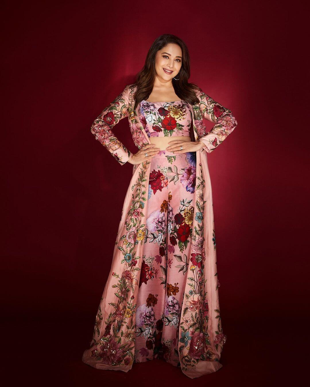 Madhuri Dixit Looks Fabulous in a Floral Co-ord Set