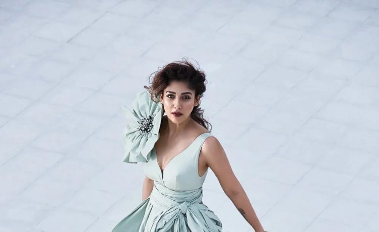 Nayantara's Dreamy Look in a Turquoise Blue Gown