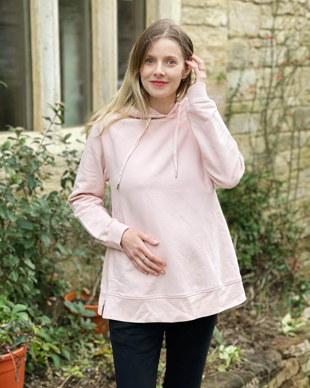Rachel Hurd Wood Glows in Maternity Wear by Isabella Oliver