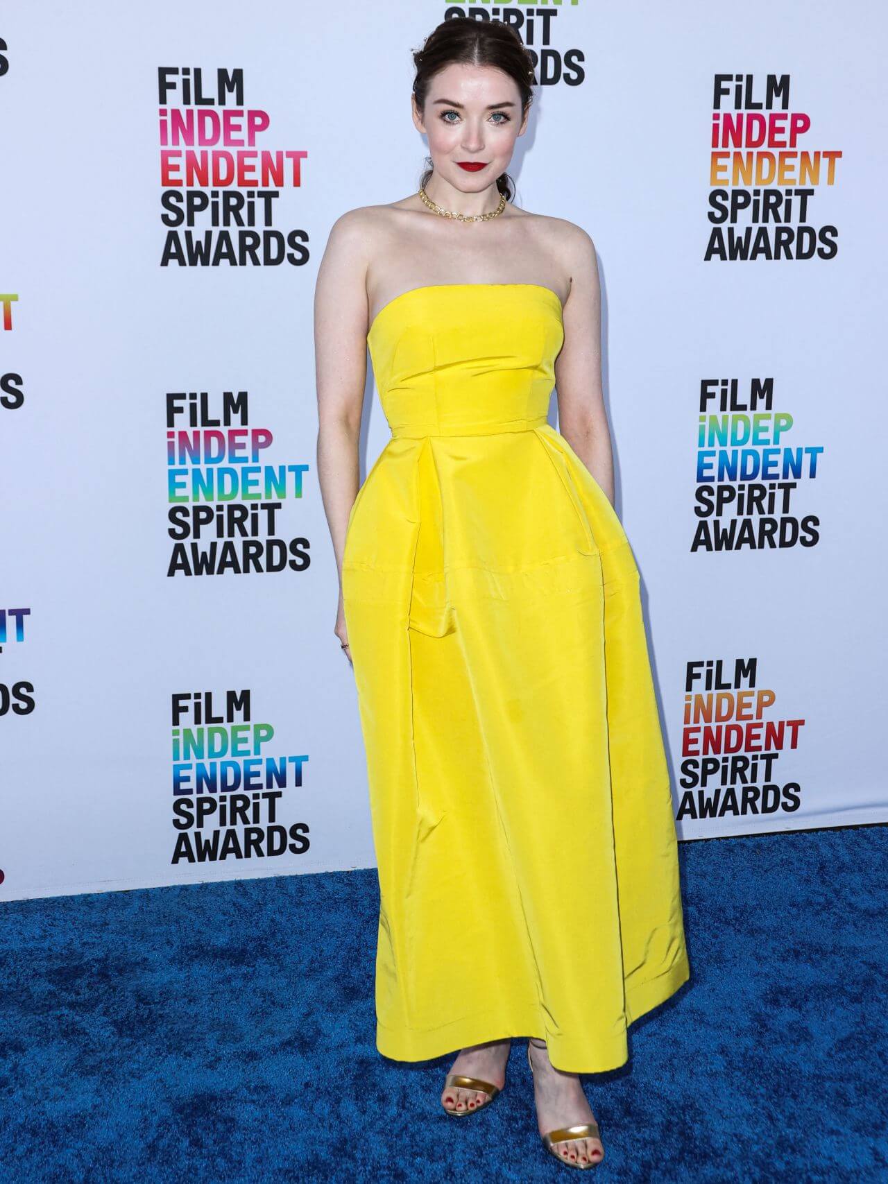 Sarah Bolger Looks Divine In Bright Yellow Off Shoulder Dress