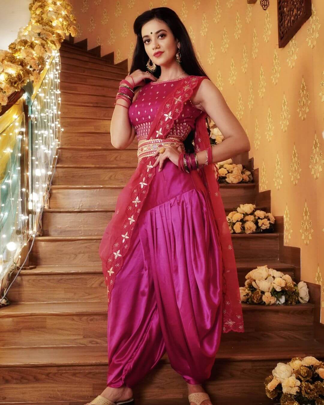  Shruti Sharma In Indo-Western Attire