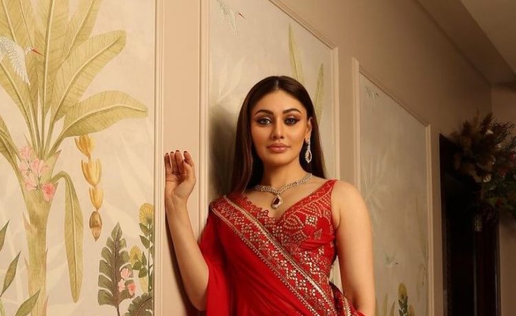 Beautiful Shefali Jariwala In Solid Red Ruffled Saree