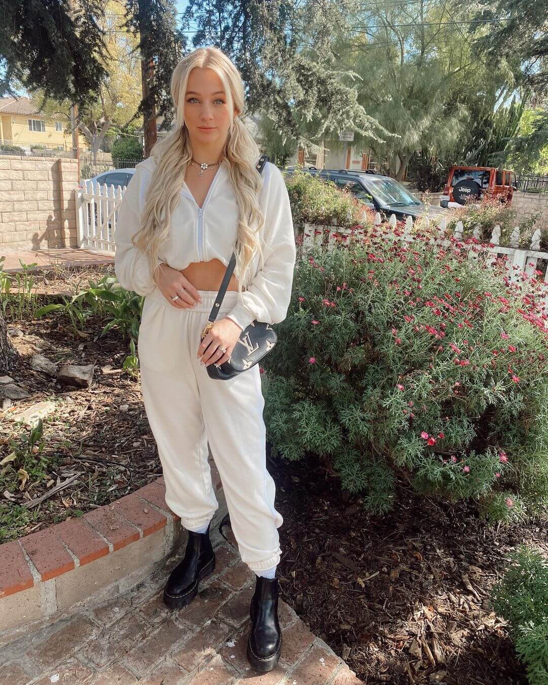 Mollee Gray Sporting In A White Jogger Set Look