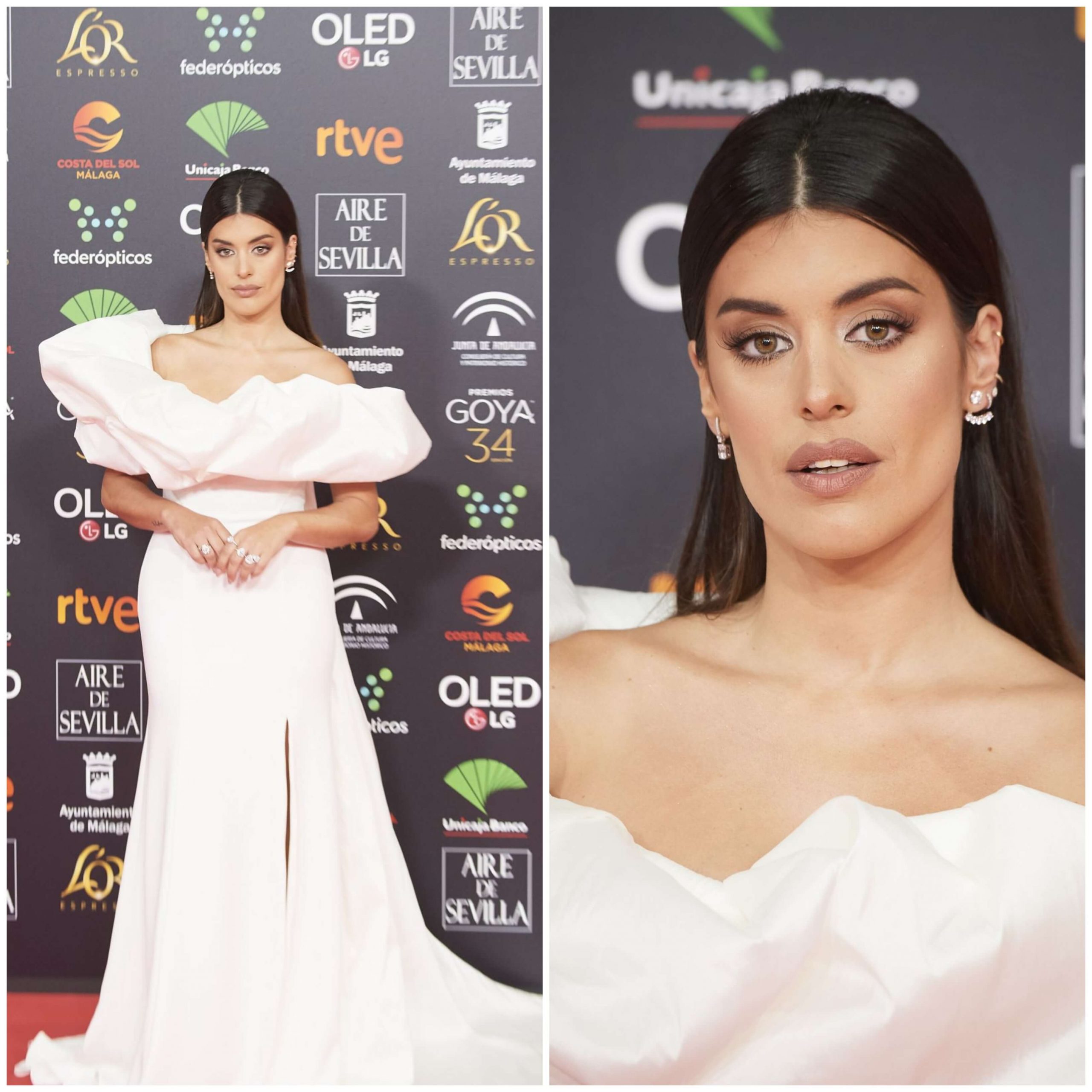 Aida Domenech – Off White Flare Gown -  Goya Cinema Awards 2020 in Madrid