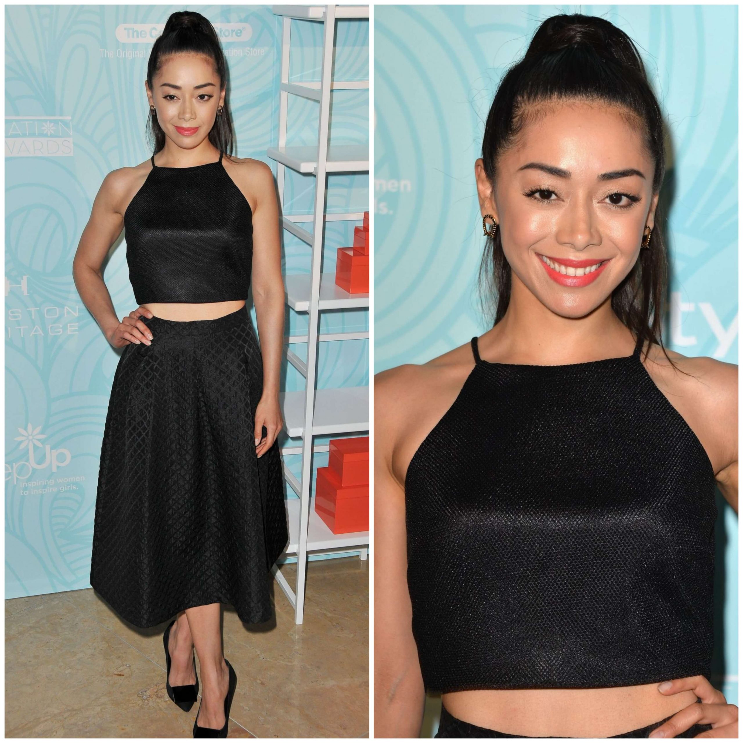 Aimee Garcia –  Strap Sleeves & Black Skirt Outfits - 2014 ‘Step Up’ Inspiration Awards in Beverly Hills