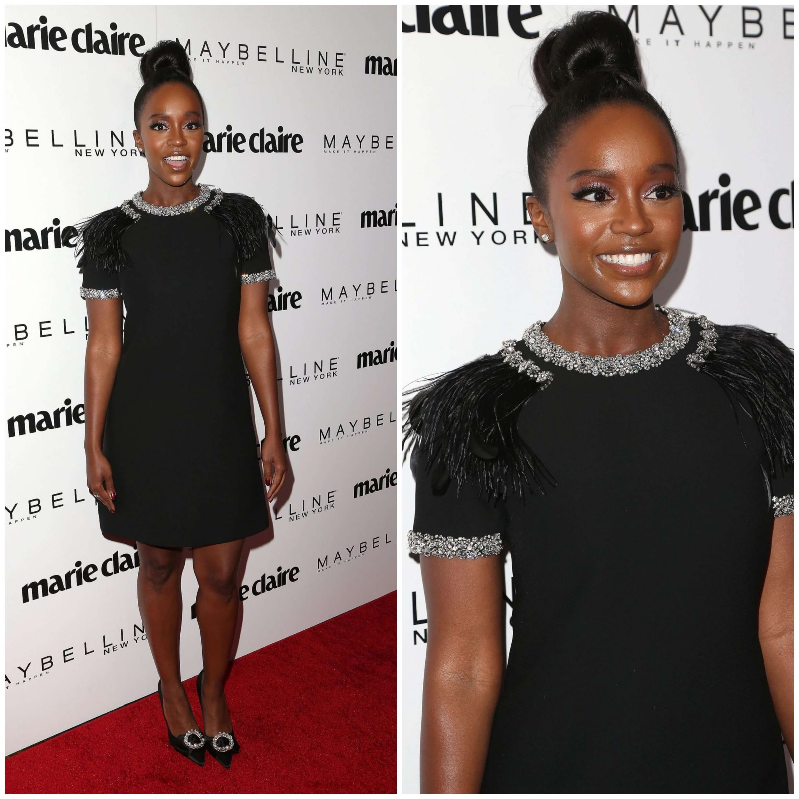 Aja Naomi King – Black One Piece Outfits -  Marie Claire’s ‘Fresh Faces’ Celebration in West Hollywood