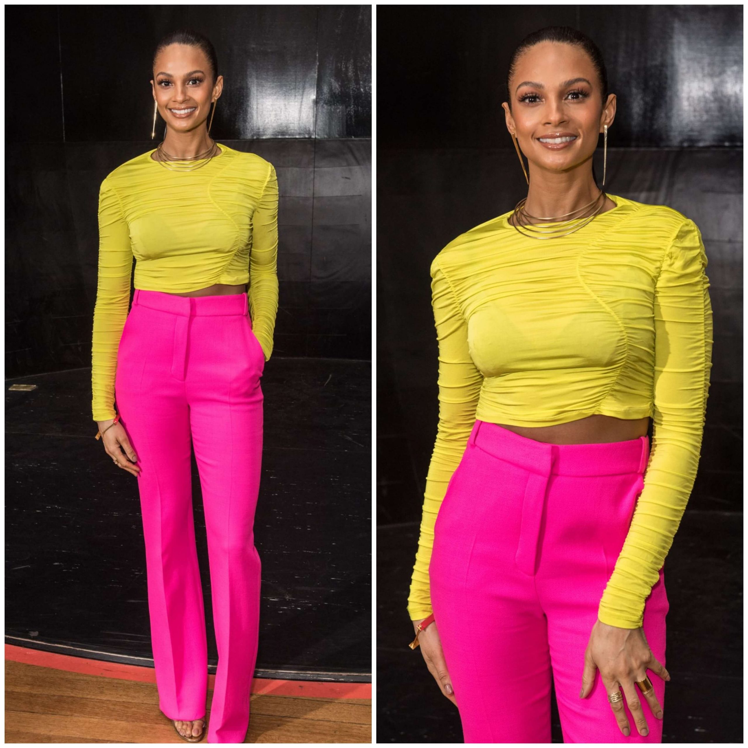 Alesha Dixon – In A Yellow Full Sleeves  Top & Pink Pants -  “Lightning Girl” Photocall at Science Museum in London