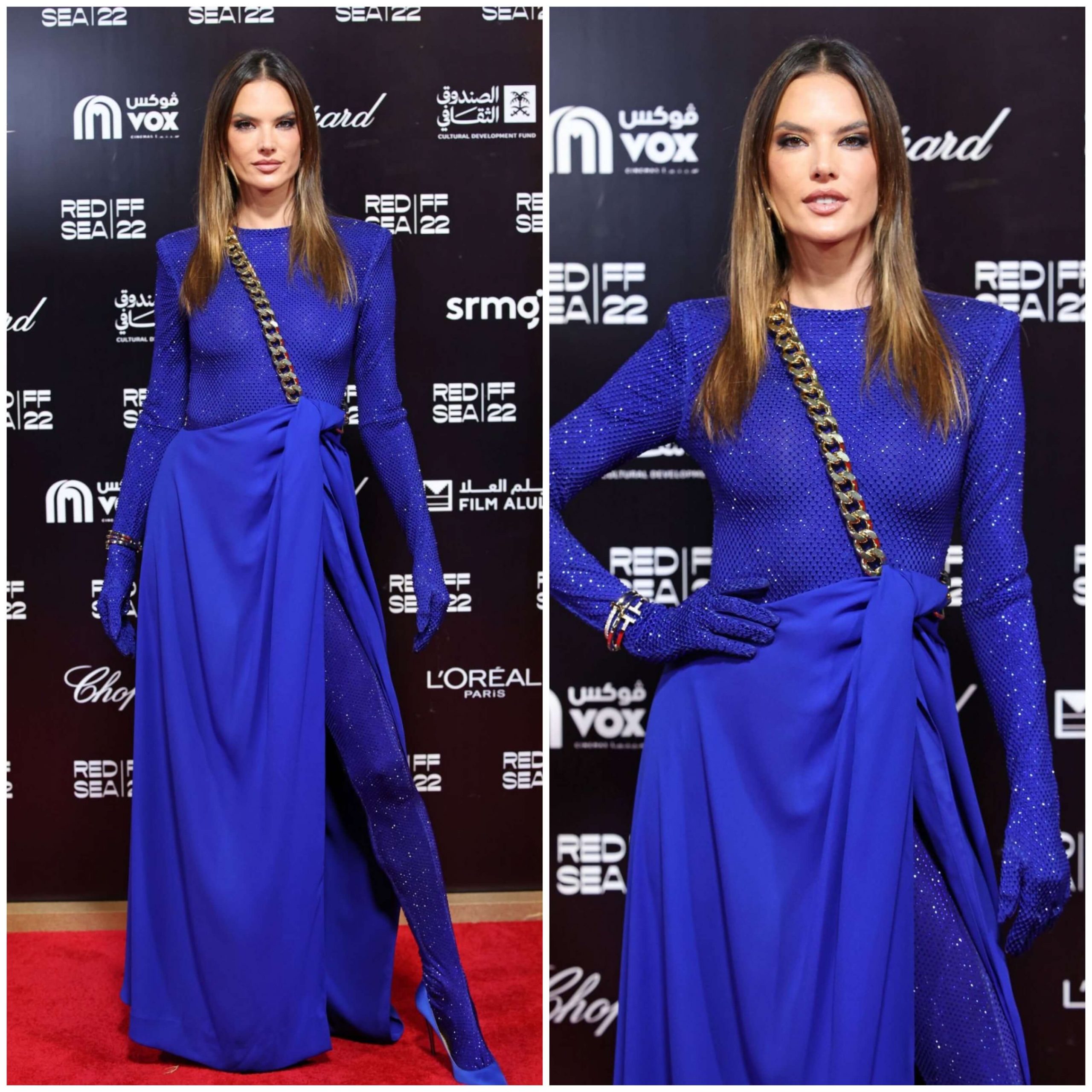 Alessandra Ambrosio – In Blue Full Sleeves Co-Ord Sets “What’s Love Got To Do With It?”Opening Night Gala Screening in Jeddah