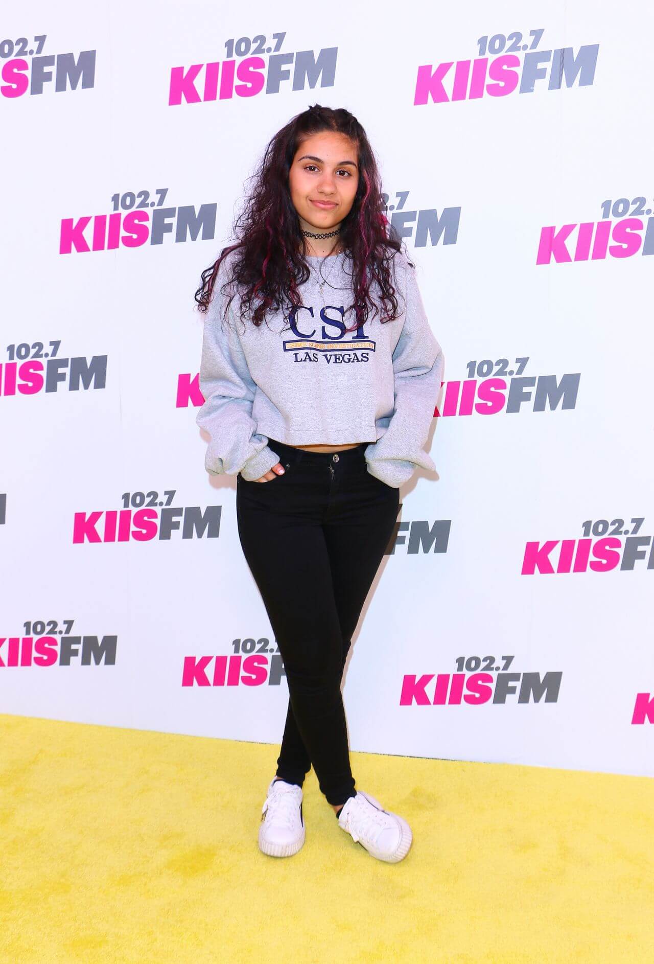 Alessia Cara –In Ice Blue Pullover With Black Jeans Outfit - 102.7 KIIS FM Wango Tango in Los Angeles