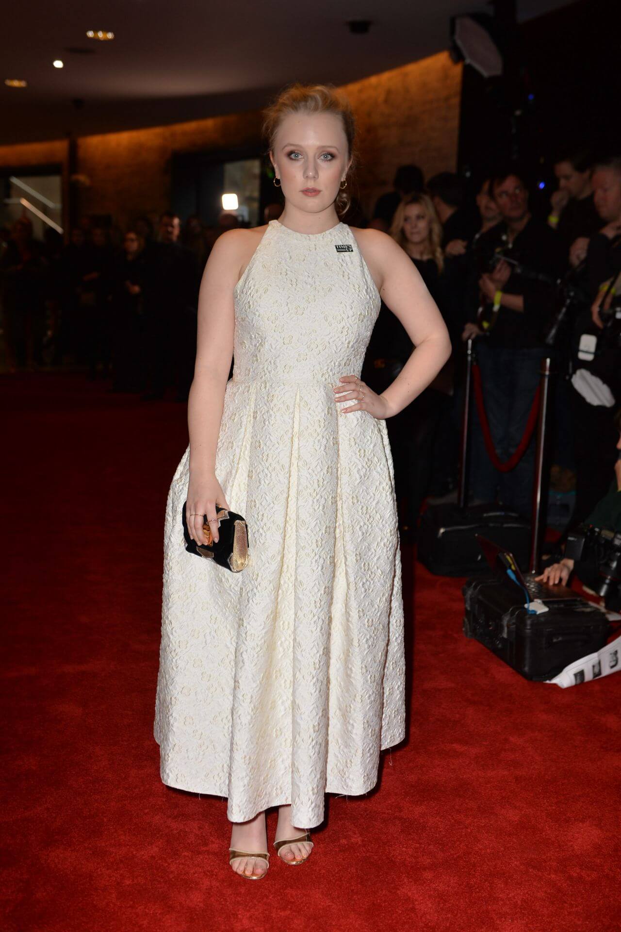Alexa Davies – In Off White Sleeveless Gown 2018 Empire Film Awards in London
