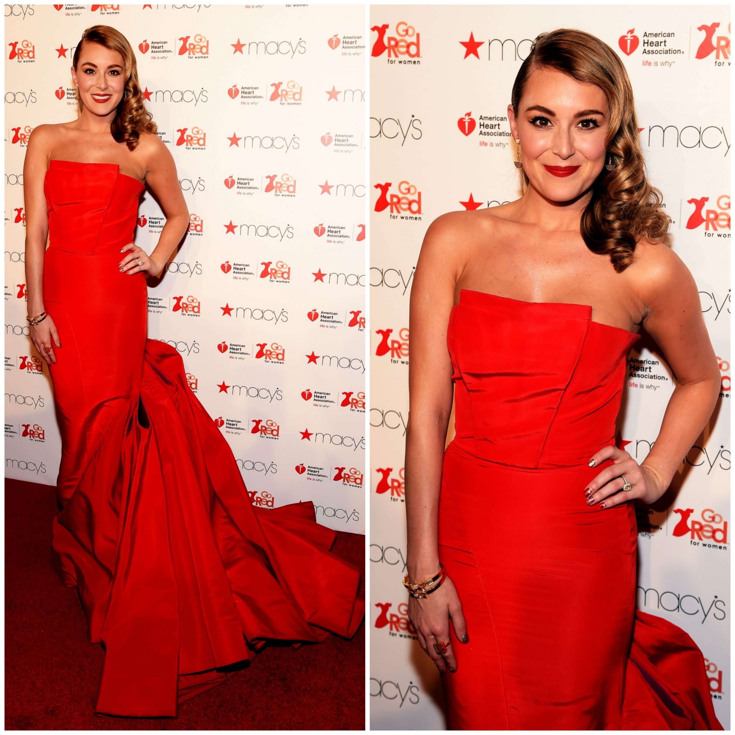 Alexa PenaVega – Heart Association’s Go Red For Women Red Dress Collection in New York City