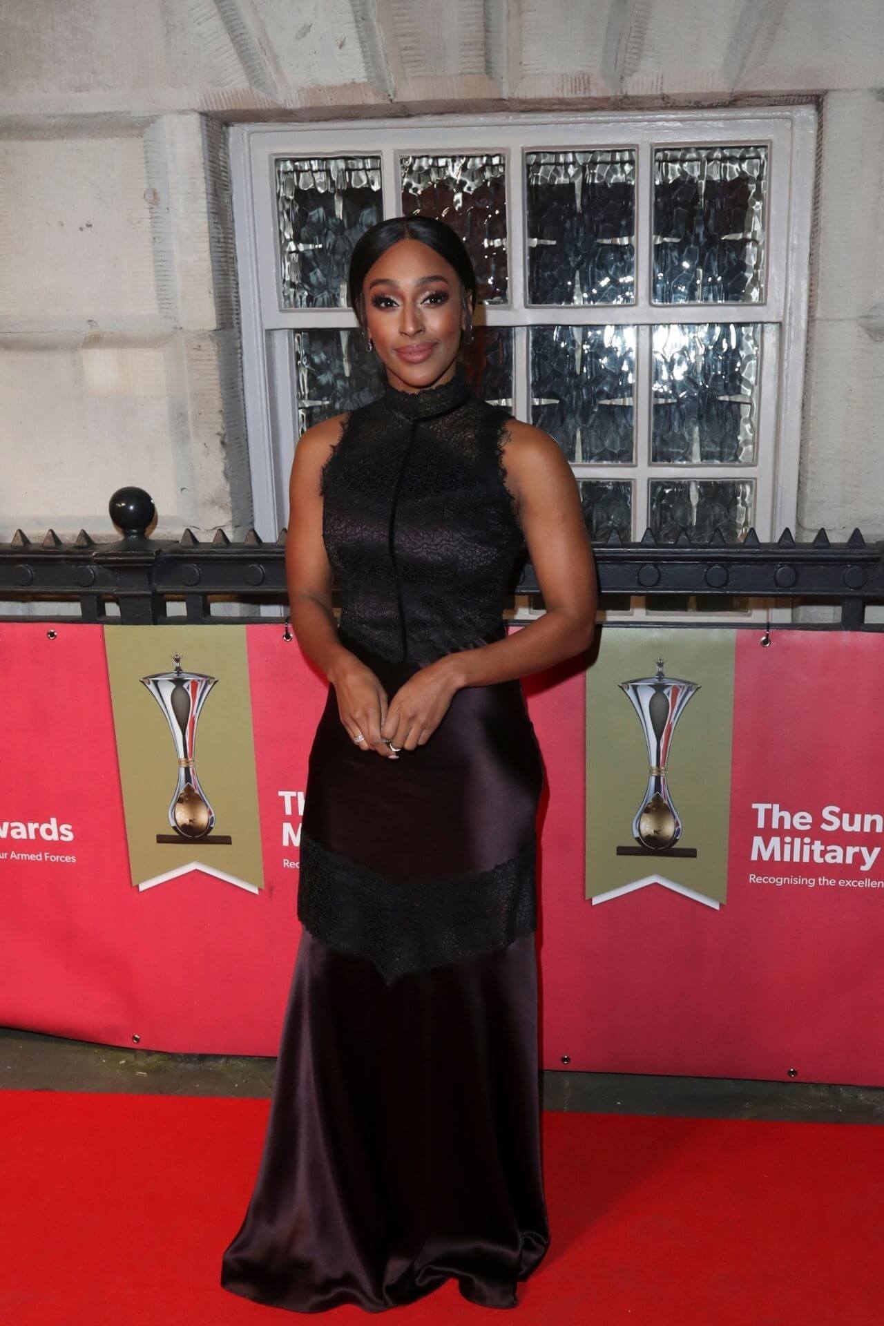 Alexandra Burke – In Sleeveless Black Gown - The Sun Military Awards