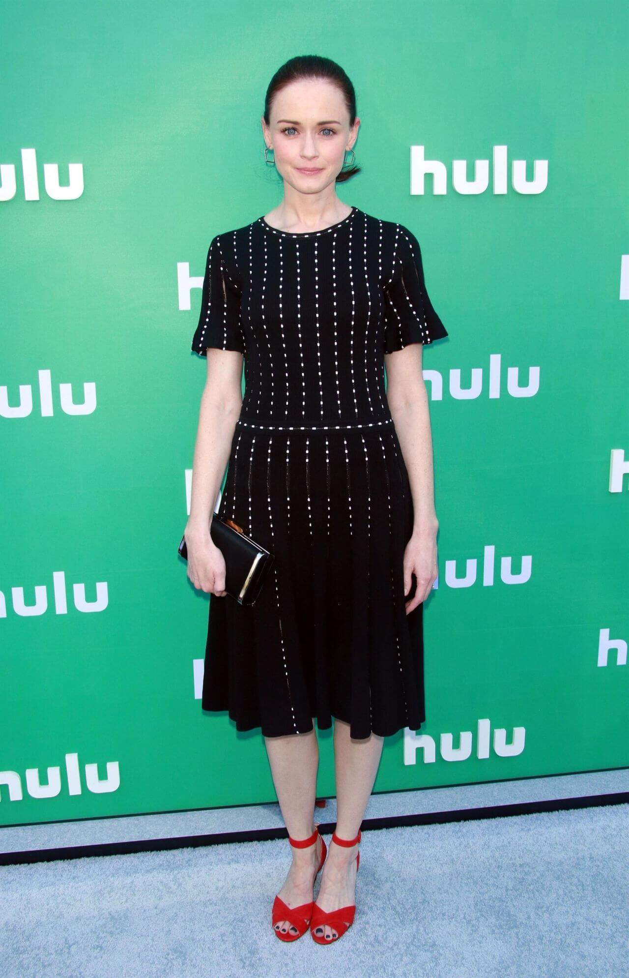Alexis Bledel – In Black Short Dress -  Hulu Upfront Presentation in NY