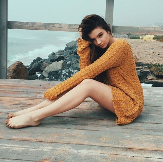 Alexis Jayde Burnett - In Yellow Full Sleeves Short Dress -   Photoshoot - 10