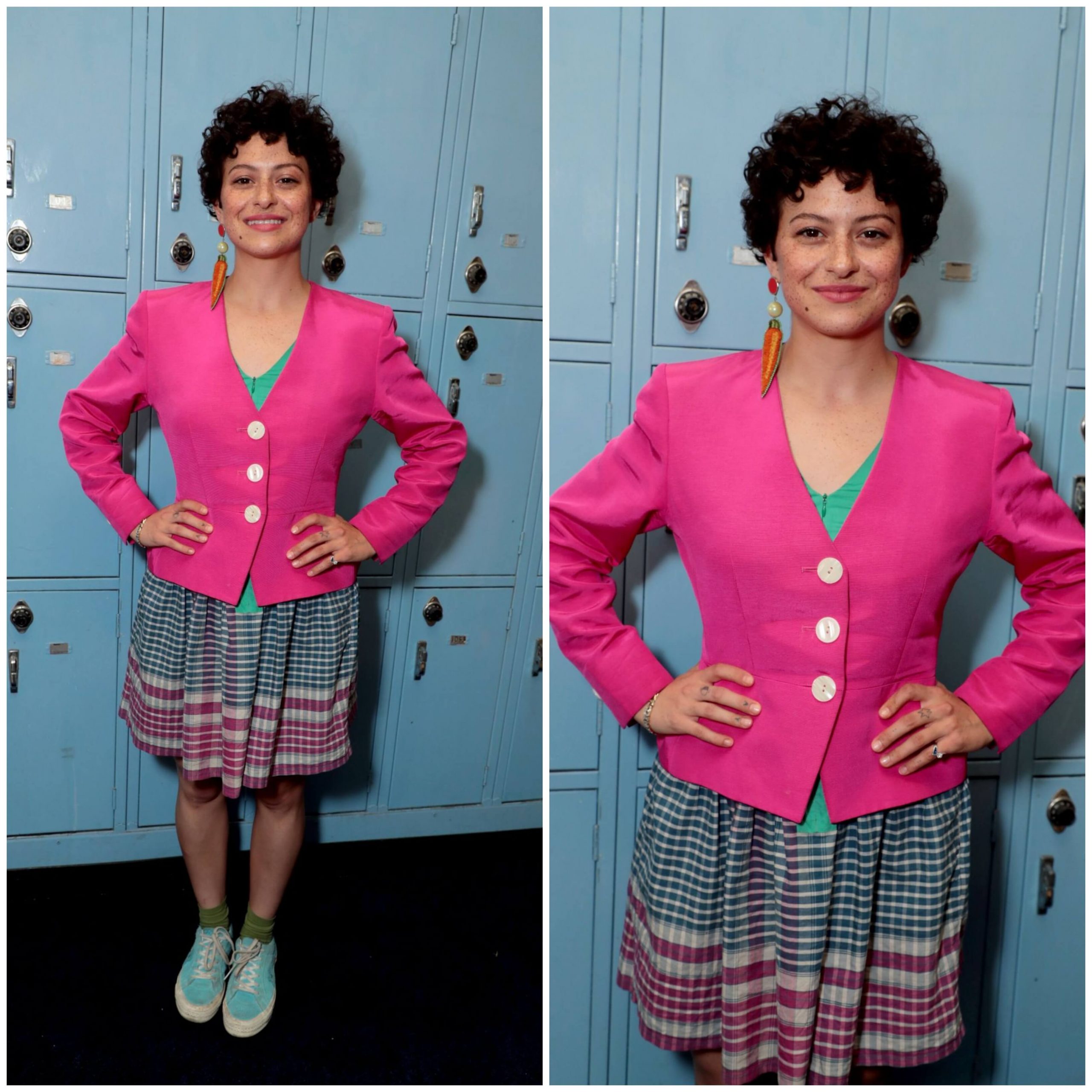 Alia Shawkat – In Pink Jacket & Short Skirt Outfit - “Eighth Grade” Screening in Los Angeles