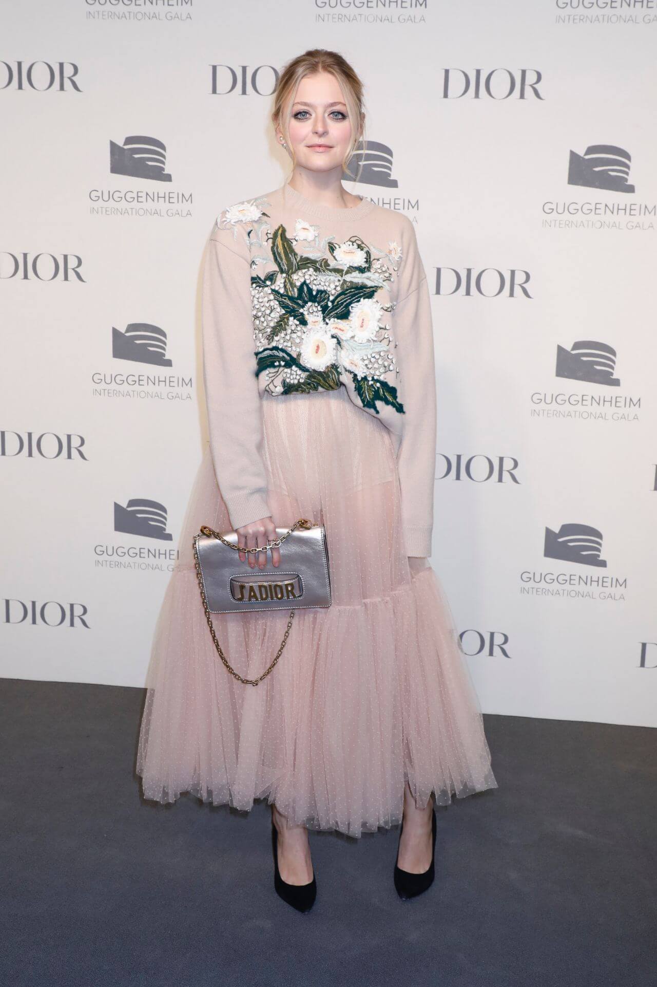 Anna Baryshnikov  In Dusky Pink Full Sleeves Floral Design Net Layered Gown