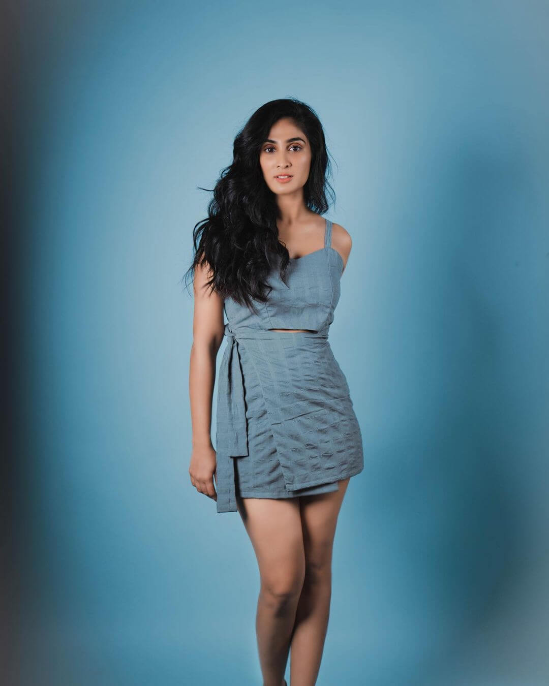 Effortless Cool: Deepti Sati in a Blue Dress