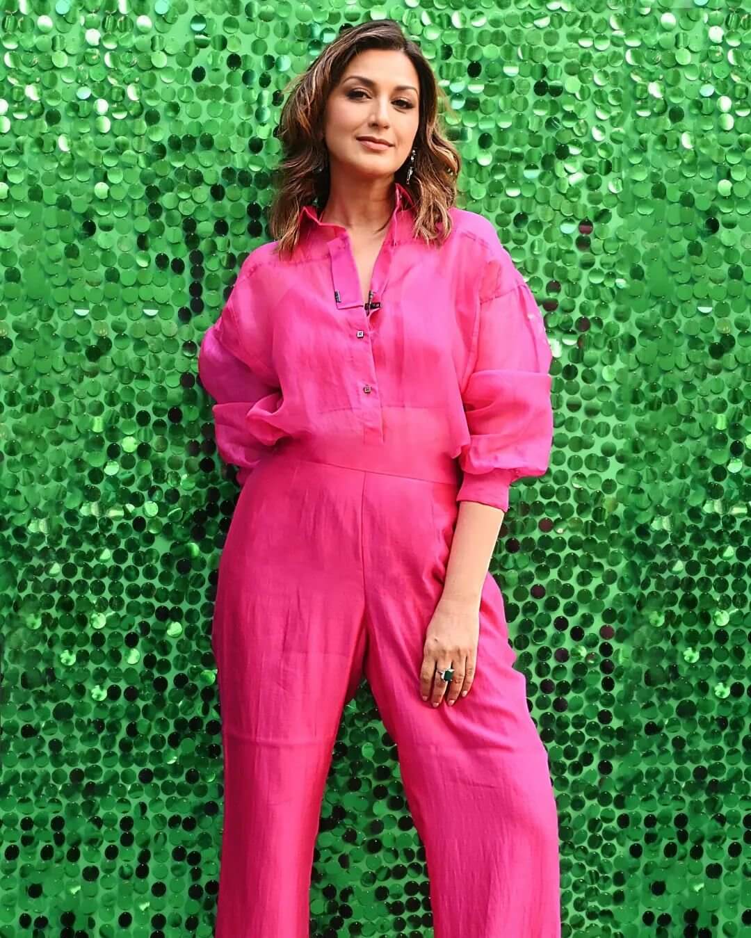 Pink Overalls - Sonali Bendre