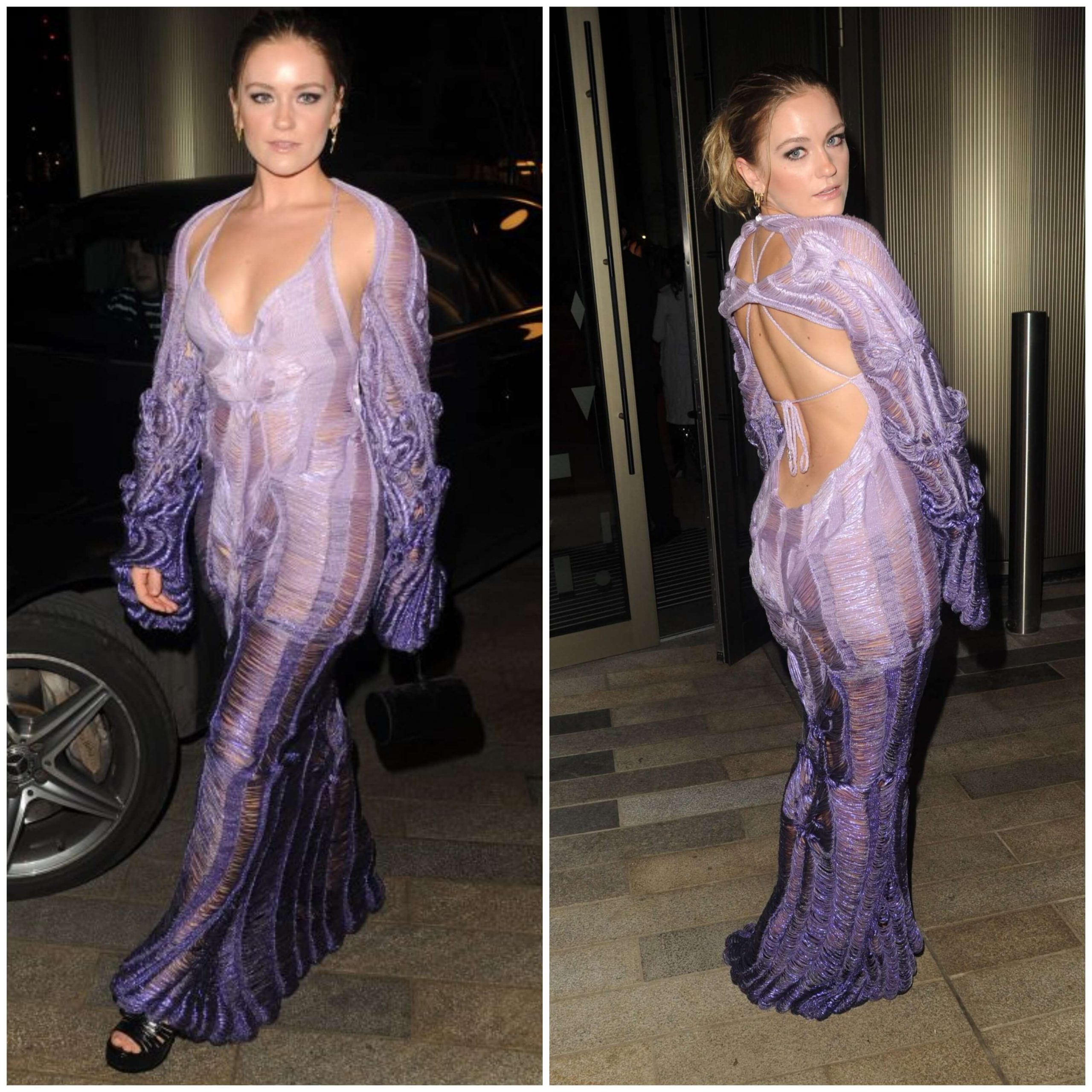 Alicia Agneson - In A Light Purple Sheering Outfits In Vanity Fair EE Rising Star Party in London