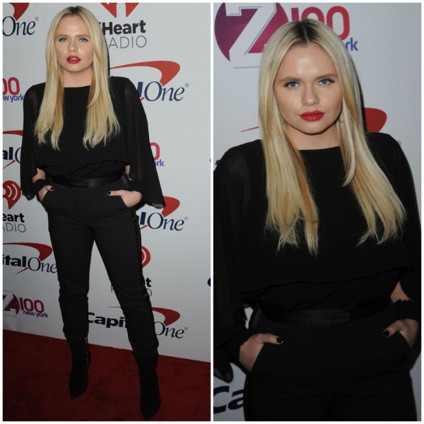 Alli Simpson – In Black Sheering Full Sleeves Top With Jeans -  Z100s Jingle Ball 2017 in NYC