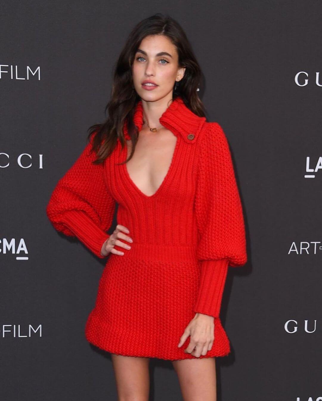 Elegance Redefined - Rainey Qualley Looks Flawless In Her Fiery Red Ensemble
