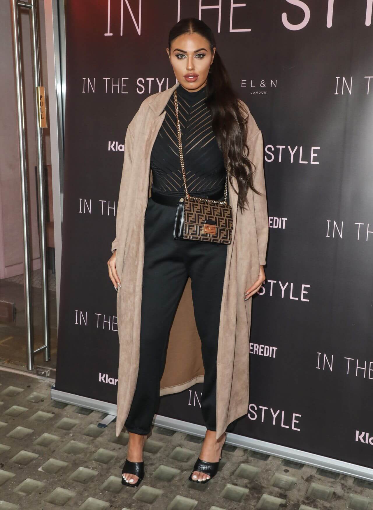 Anna Vakili  In Black Full Sleeves Top & Pants With Long Jacket At Press Launch for The Style in London