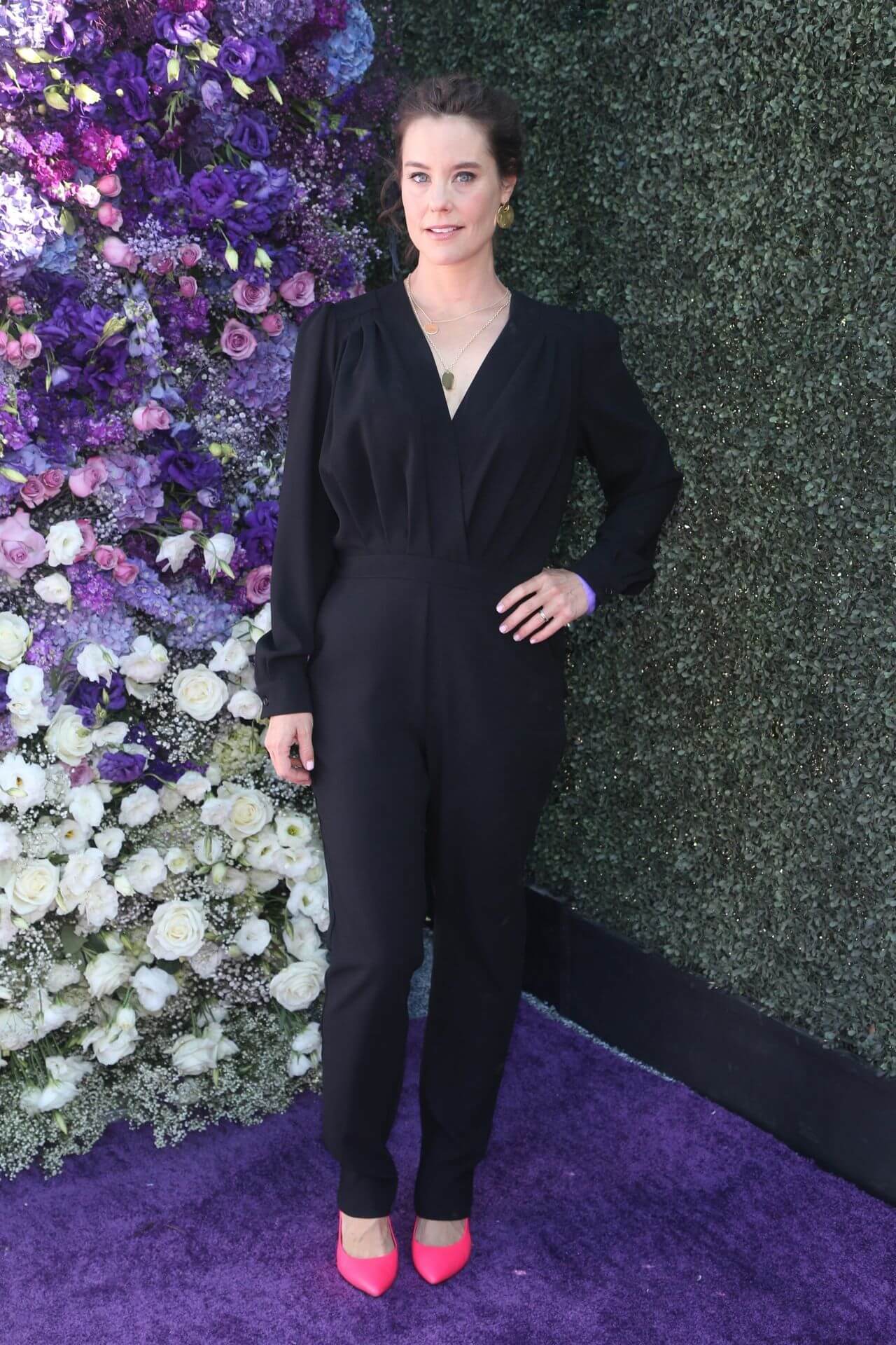 Ashley Williams  In Black Full Sleeves Jumpsuit At 24th HollyRod Foundation Gala in Los Angeles