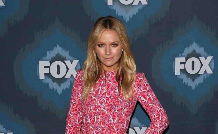 Becki Newton In Pink Printed Full Sleeves Short Jumpsuit At FOX Winter TCA All-Star Party in Pasadena