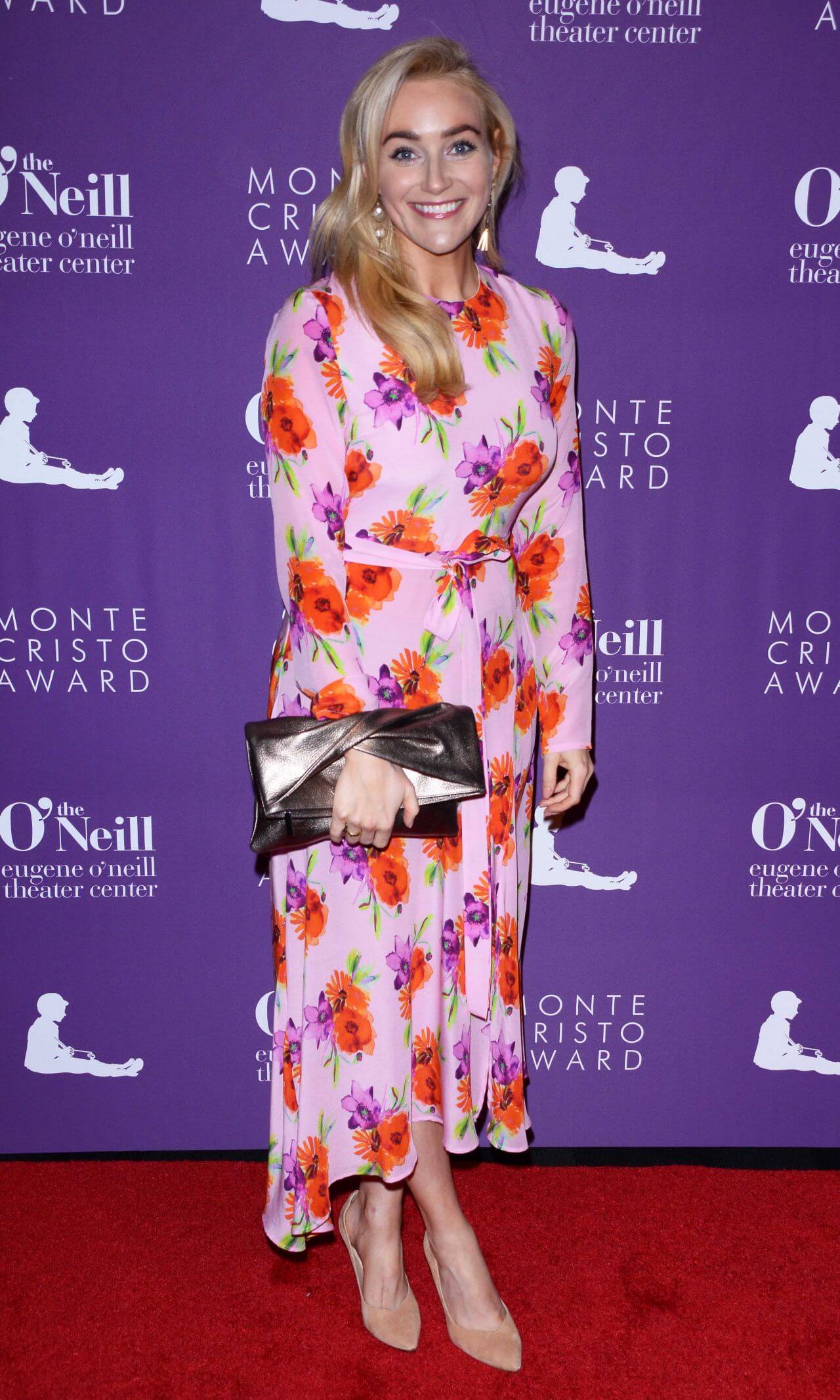 Betsy Wolfe In Floral Printed Long Maxi Dress At Monte Cristo Awards