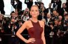 Blake Lively In Maroon Sheering Halter Neck Long Slit Cut Gown At‘Grace of Monaco’ Premiere Cannes Film Festival