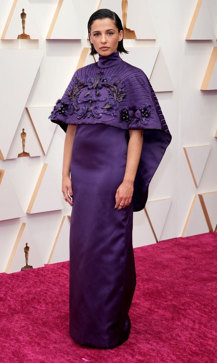 Naomi Scott Looks Majestic In a Regal Purple Dress