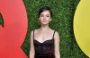 Cailee Spaeny In Maroon Velvet Sweetheart Neck Long Dress At GQ Men of the Year Party in LA