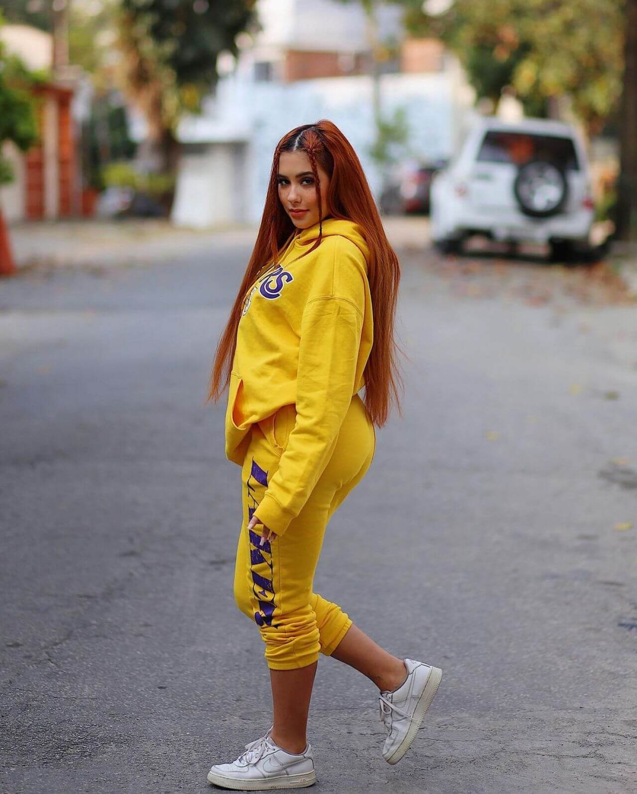 Cinthia Cruz In Yellow Pullover With Pants Outfit
