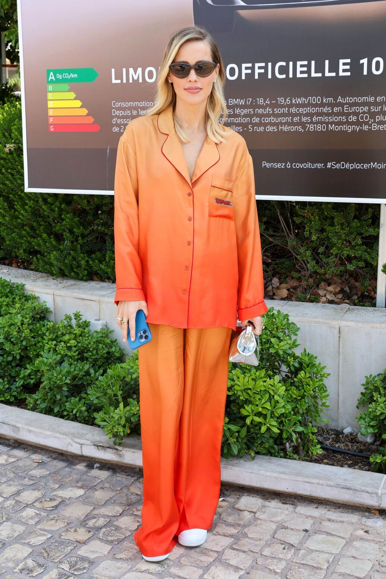 Claire Holt In Dual Shades Of Orange Co-Ord Set 