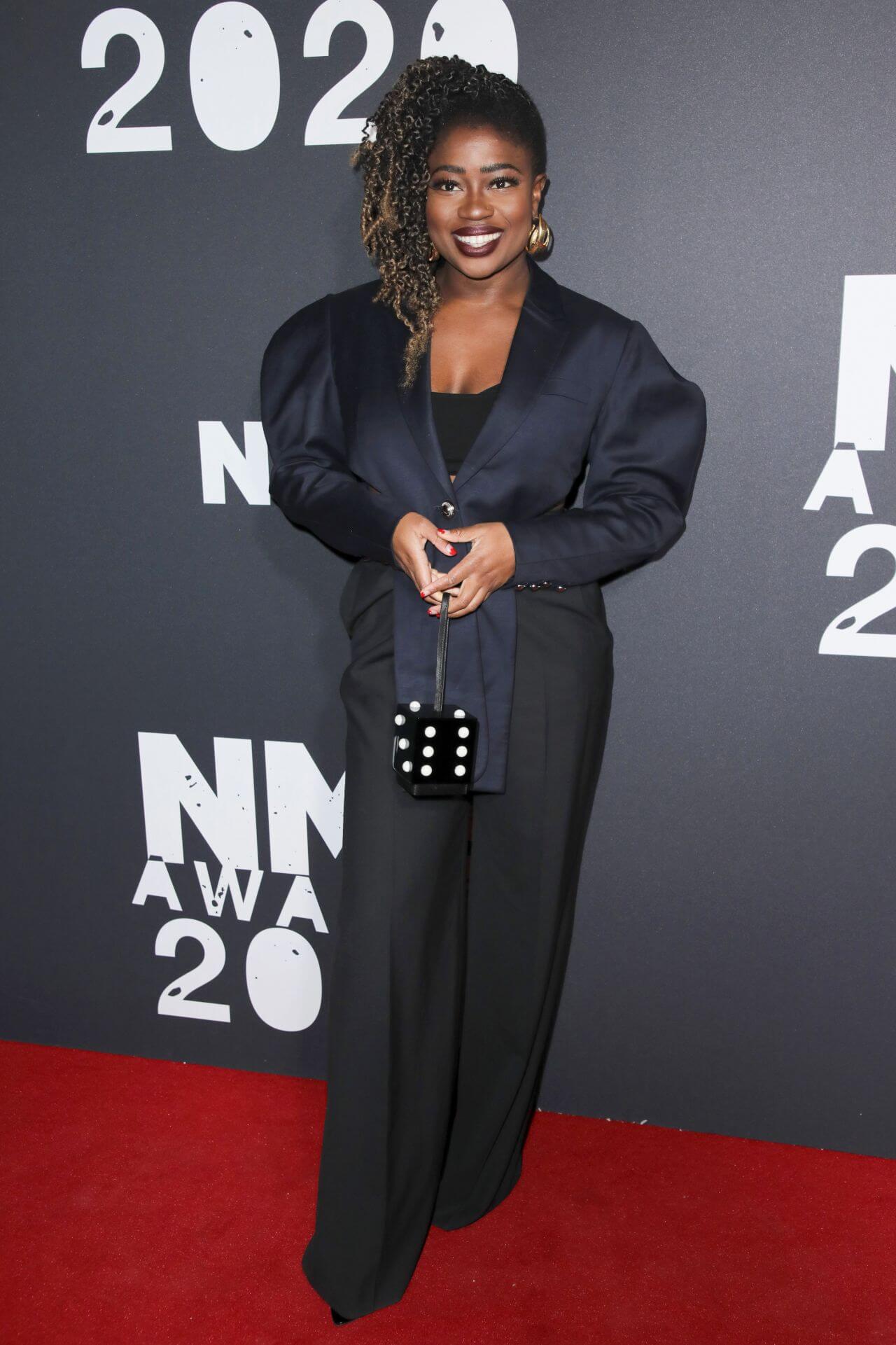 Clara Amfo  In Black Baggy Style Short Blazer With Pants Outfit At NME Awards