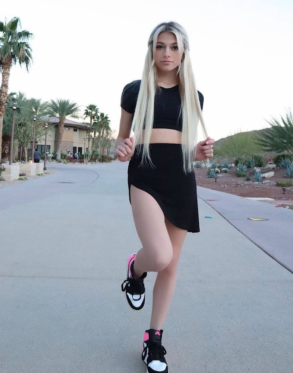 Coco Quinn  In Black Co-Ord Set Outfit