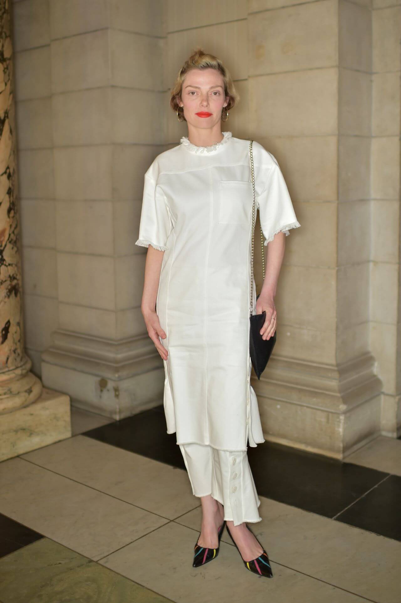 Camilla Rutherford  In Off White Long Kurta With Pants At “Fashioned For Nature” Exhibition VIP Preview in London