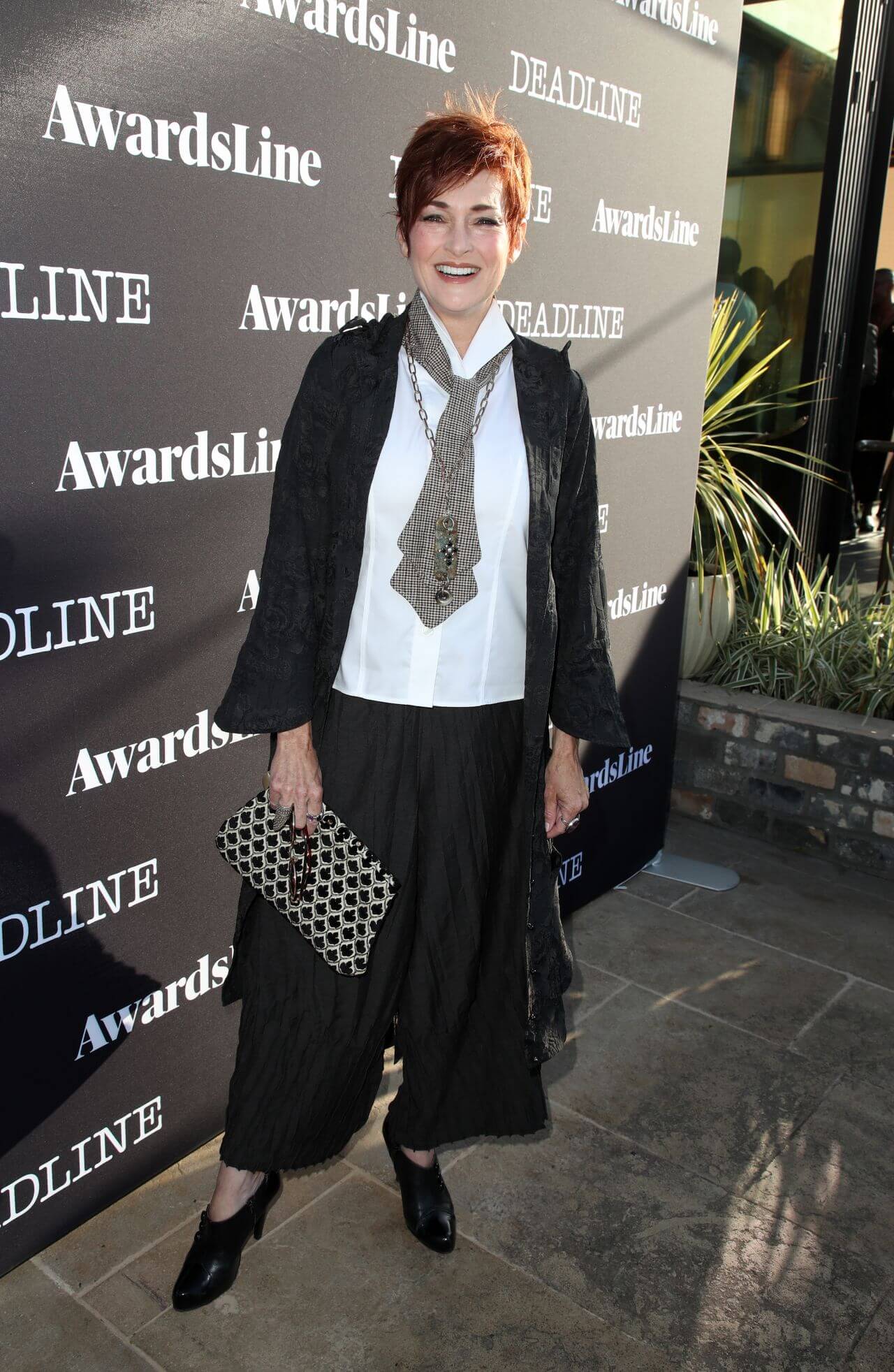 Carolyn Hennesy In Black & White Co-Ord Set At  Deadline Emmy Season Kickoff in LA