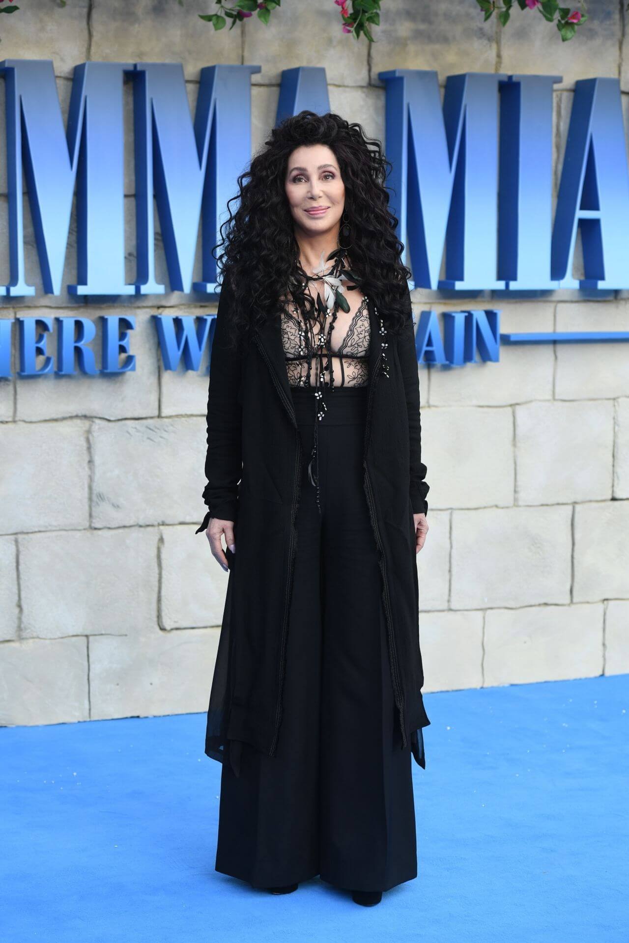 Cher In Black Co-Ord Set At “Mamma Mia: Here We Go Again” Premiere in London